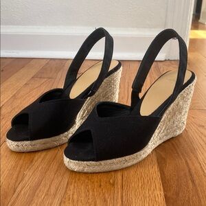 Castaner Brisa Black Wedge Espadrille Sandal